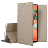 Кожен калъф тефтер и стойка Magnetic FLEXI Book Style за Samsung Galaxy A11 A115F златист 